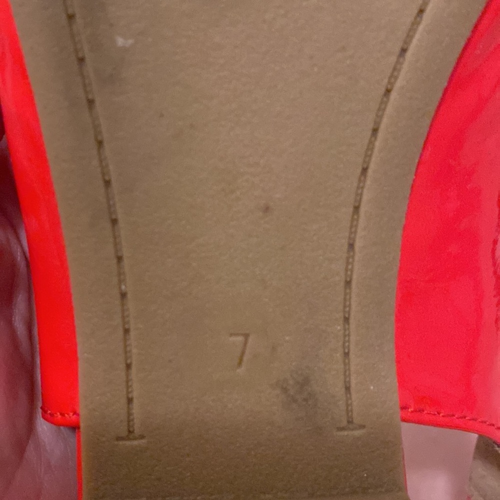 Red flats shiny sling backs - Picture 5 of 5